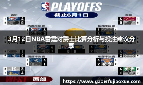 3月12日NBA雷霆对爵士比赛分析与投注建议分享